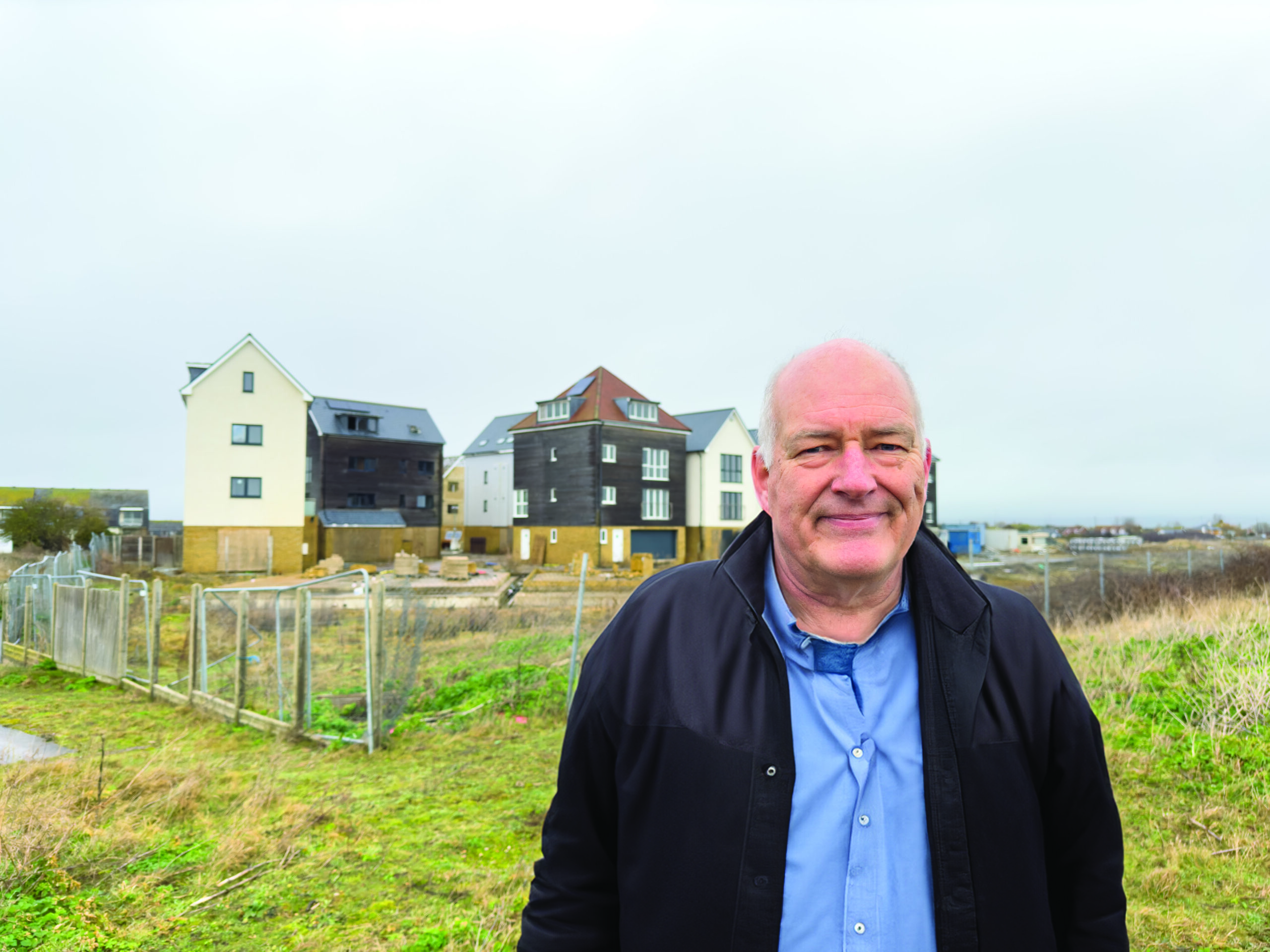Image depicting Malcolm Watkinson at the perimeter of The Saltings development in St Mary's Bay